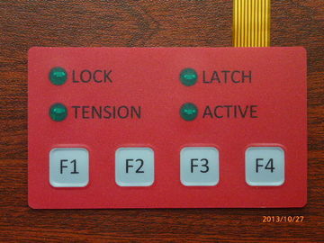Custom Made Red Plastic Membrane Switch Overlay PET Membrane Switch