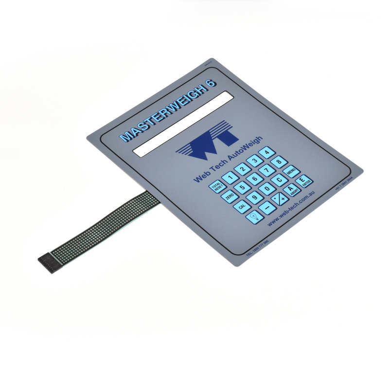 Flexible PC / PET Membrane Switch Overlay , Waterproof Custom Control Panel Overlay