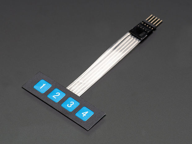 OEM Metal Dome Embossed 4 Buttons Membrane Switches With PINs Keypads