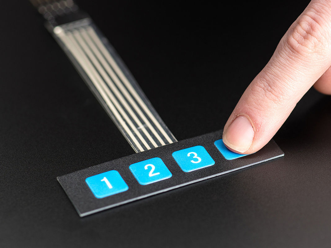 OEM Metal Dome Embossed 4 Buttons Membrane Switches With PINs Keypads