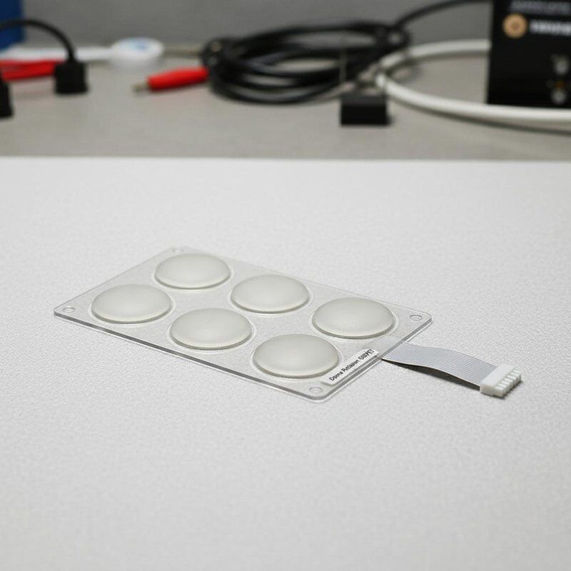 Dome Retainer 005PET Flexible Membrane Keyboard 5 Keypads Suitable for Various Electronic and Industrial Applications