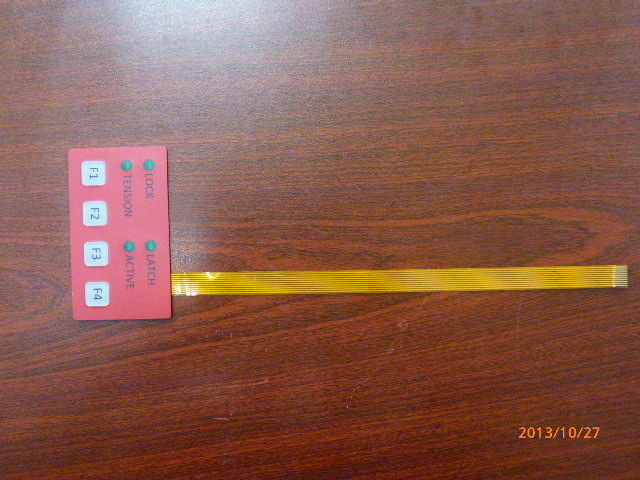 Custom Made Red Plastic Membrane Switch Overlay PET Membrane Switch