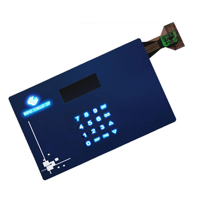 Filme fino do teclado numérico flexível de pouco peso do interruptor de membrana com 3M467/3M468 esparadrapo 3